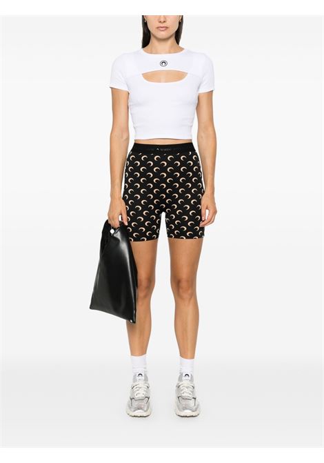 mini short moon jersey donna nero MARINE SERRE | WSH007A CJER0001IT99